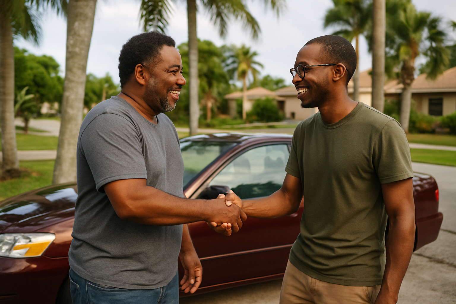 Vehicle donation moment in Miramar
